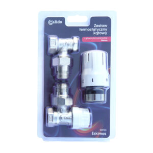 ZESTAW GRZEJNIKOWY TERMOSTATYCZNY KĄTOWY 1/2" ESKIMOS BIANCA CALIDO
