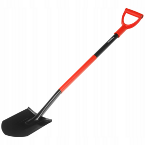 Szpadel spiczasty stal borowa hartowany z metalowym trzonkiem 1280mm